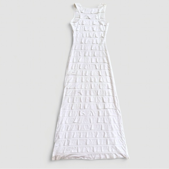 Max Studio White Sleeveless Tiered Ruffle Maxi Dress | XS - Picture 2 of 5